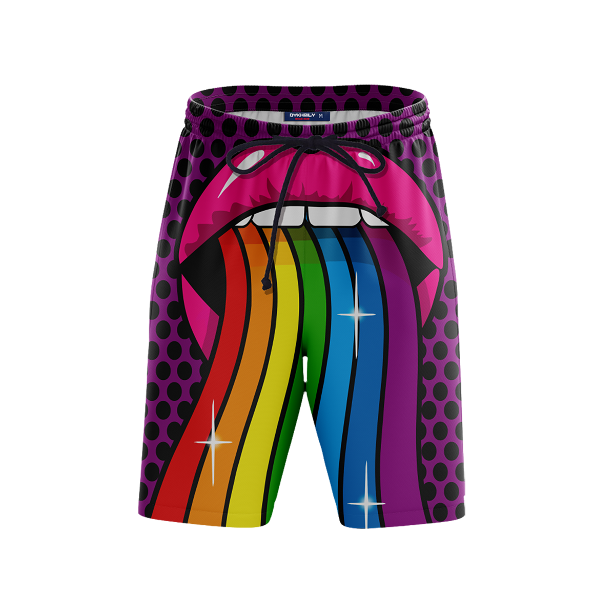Rainbow Puke Version 2 Beach Shorts Short