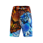 Yin Yang Fire & Ice Tiger Beach Shorts Short