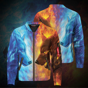 Ice & Fire Brother Wolves Bomber Jacket S