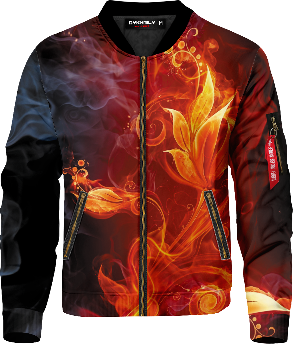 Smoky Hot Flower Bomber Jacket