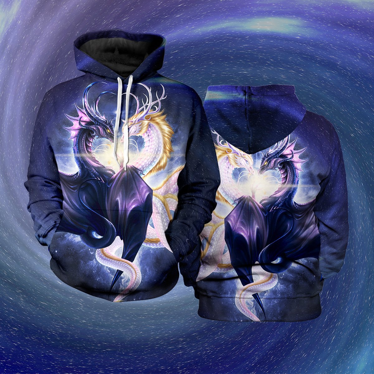 East & West United (Blue Spiral) Unisex Pullover Hoodie S