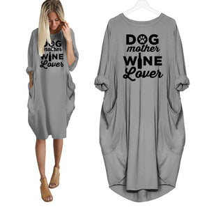 Dog Mother Wine Lover Dress Grey / S