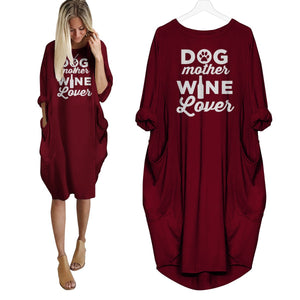 Dog Mother Wine Lover Dress Red / S