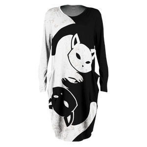 Yin Yang Feline Dress