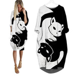 Yin Yang Feline Dress