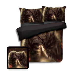 Divine Couple Wolf Bedding Set Twin Beddings
