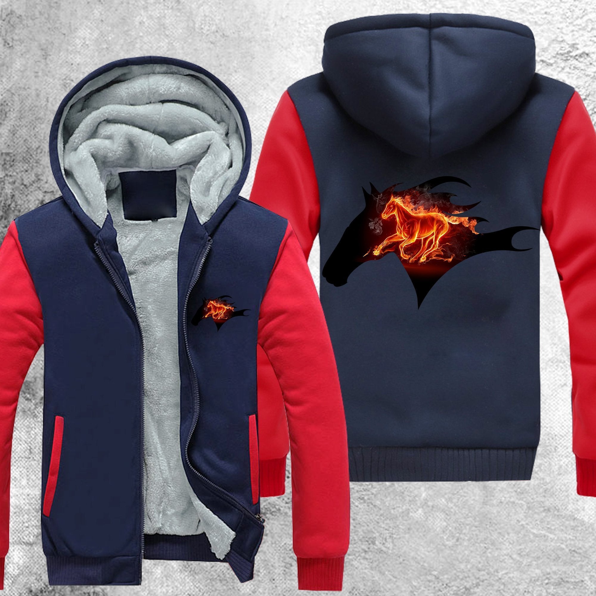 Flaming Ember Fleece Jacket Red / S