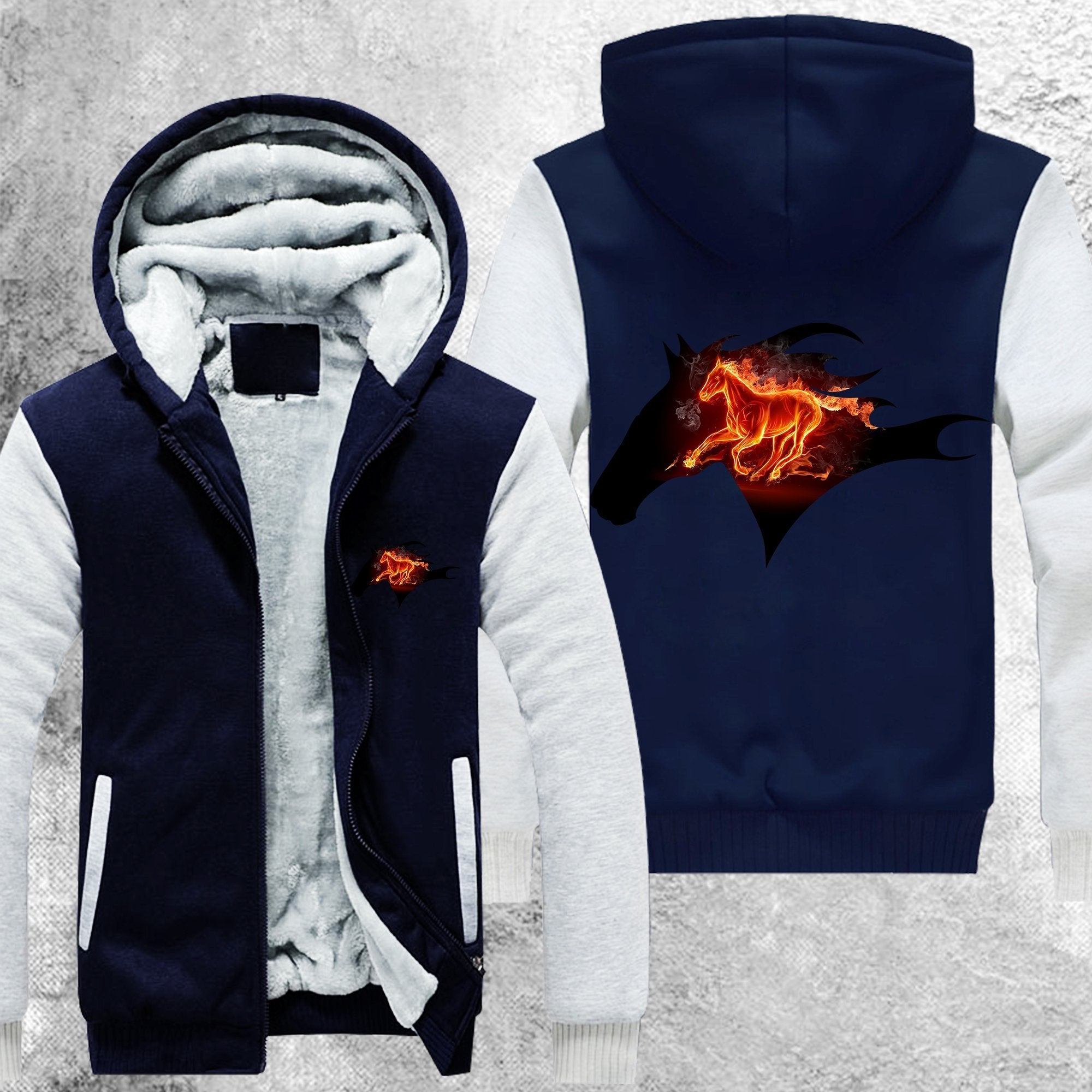 Flaming Ember Fleece Jacket Blue / S