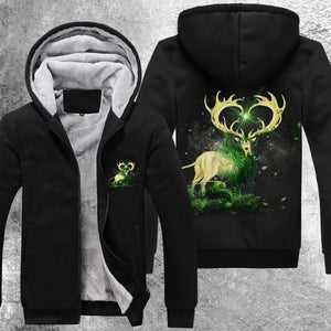 Mystical Forest Lord Fleece Jacket Black / S