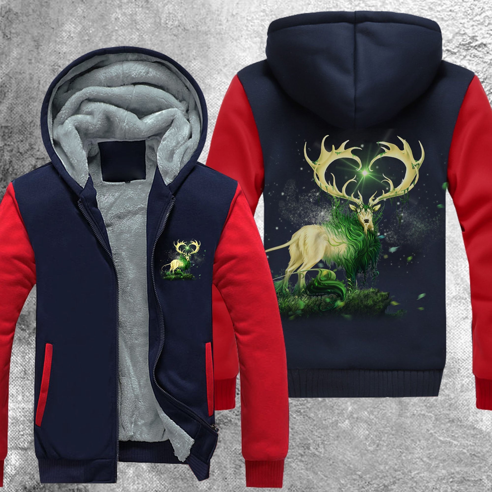 Mystical Forest Lord Fleece Jacket Red / S