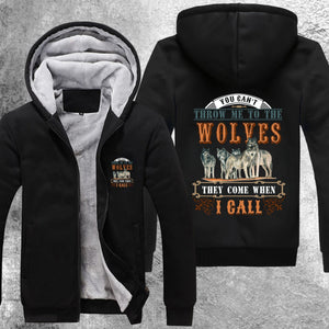You Cant Throw Me To The Wolves Fleece Jacket Black / S