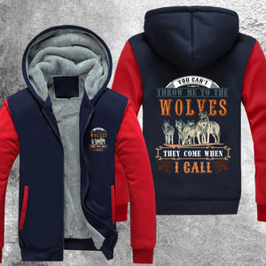 You Cant Throw Me To The Wolves Fleece Jacket Red / S