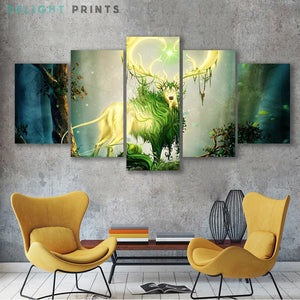 Forest Lord 5 Piece Canvas Small / No Frame Wall