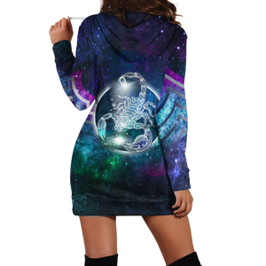 Scorpio Galaxy Hoodie Dress