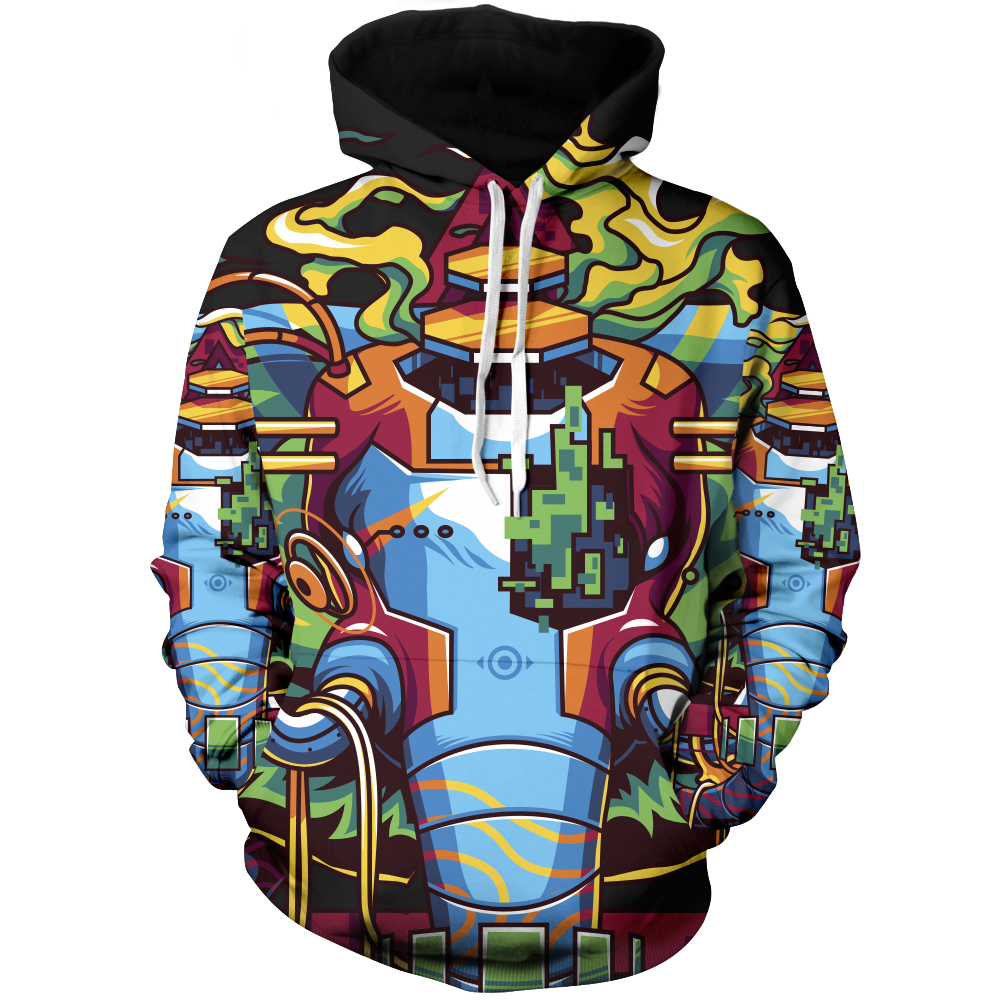 Android Elephant Unisex Pullover Hoodie M / Black