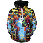 Android Elephant Unisex Pullover Hoodie M / Black