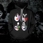 Faces Of Kiss Unisex Pullover Hoodie S