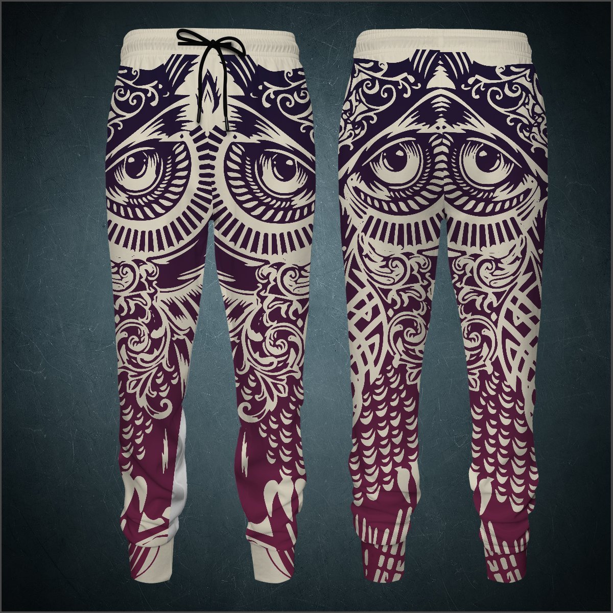 Tribal Owl Jogger Pants S