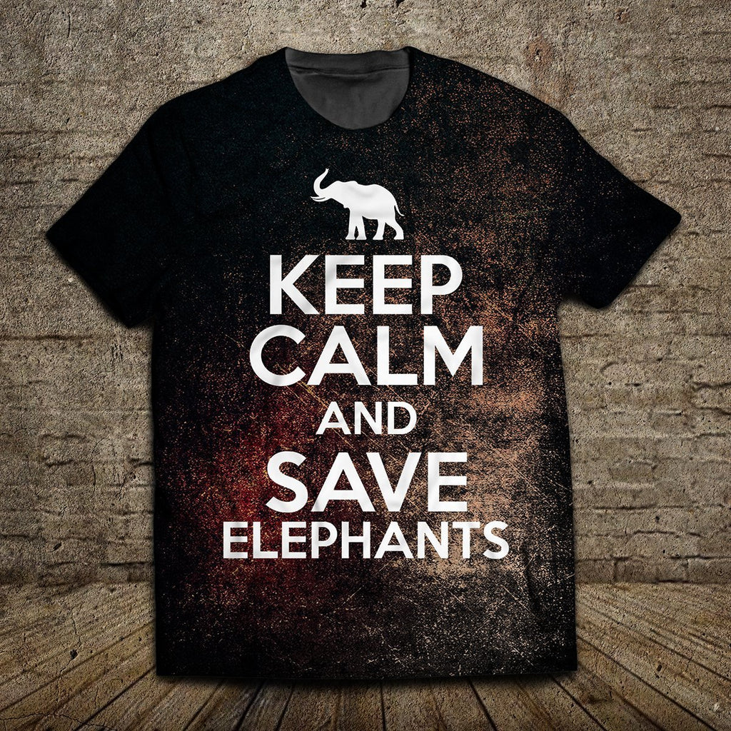 Keep Calm And Save Elephants Unisex T-Shirt S