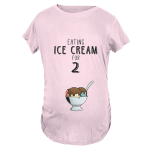 Eating Ice Cream For 2 Maternity T-Shirt