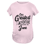 Our Greatest Adventure Begins in June Maternity T-Shirt