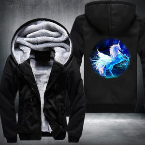 Mystical Unicorn Fleece Jacket Black / S