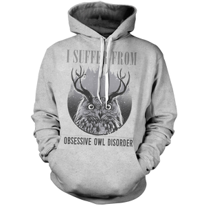 Obsessive Owl Disorder Unisex Pullover Hoodie M