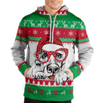 Christmas Dog Face Unisex Pullover Hoodie