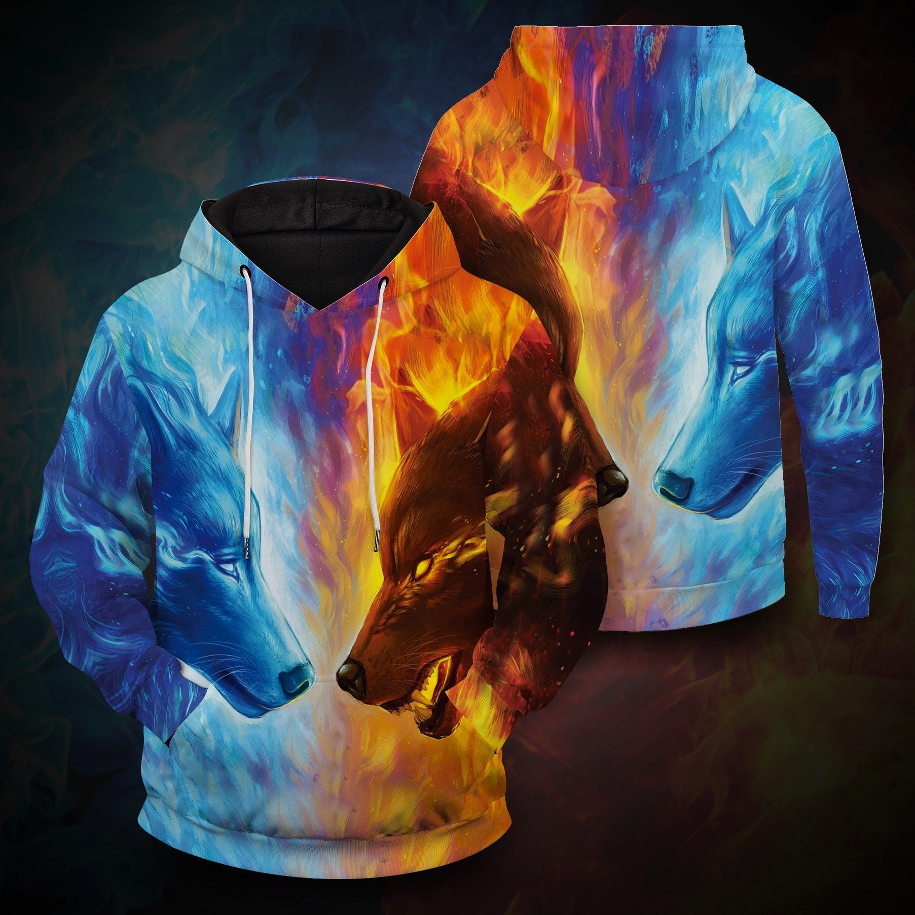 Ice & Fire Brother Wolves Unisex Pullover Hoodie S