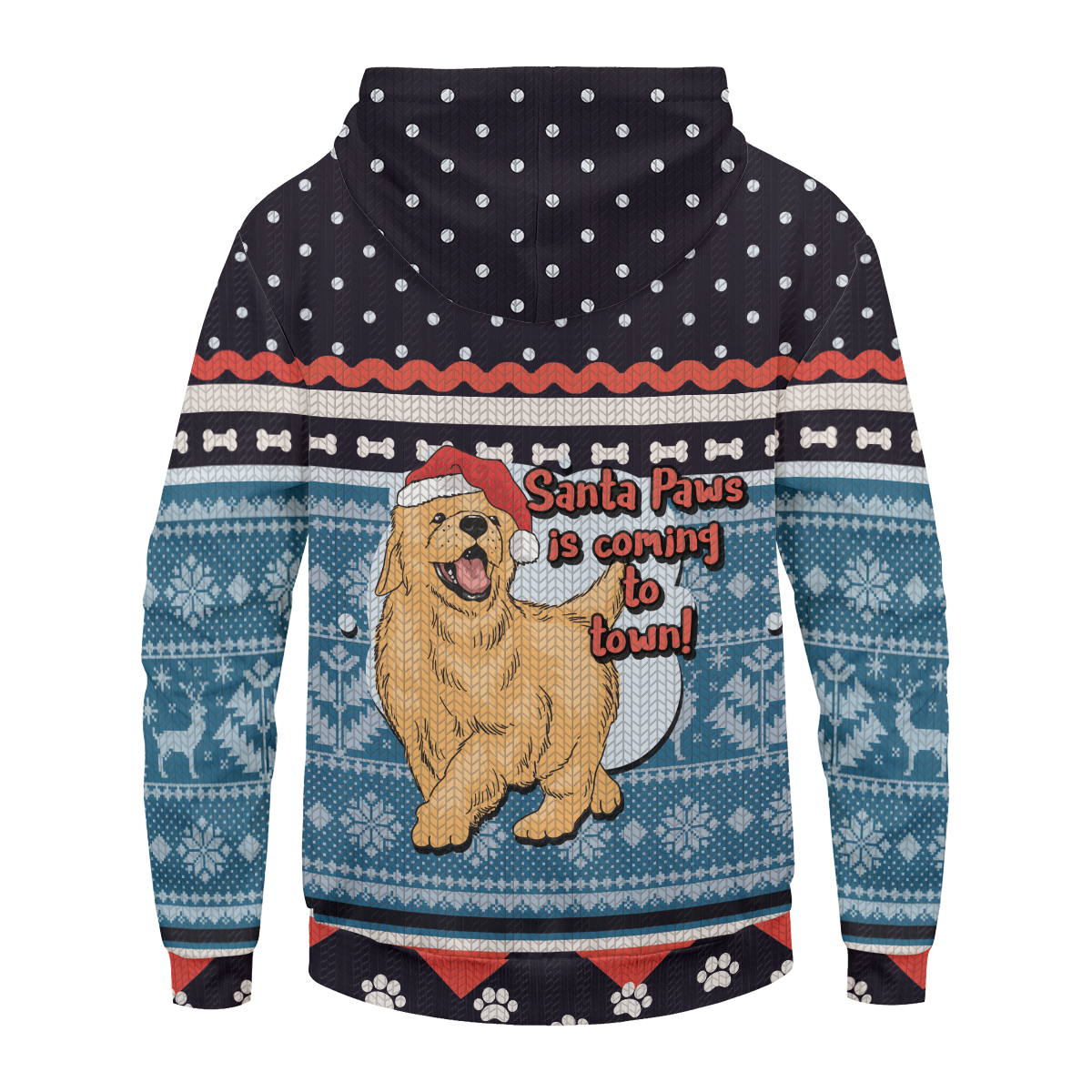 Santa Paws Is Coming To Town Unisex Pullover Hoodie