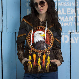 Tribal Eagle Dream Catcher Unisex Pullover Hoodie