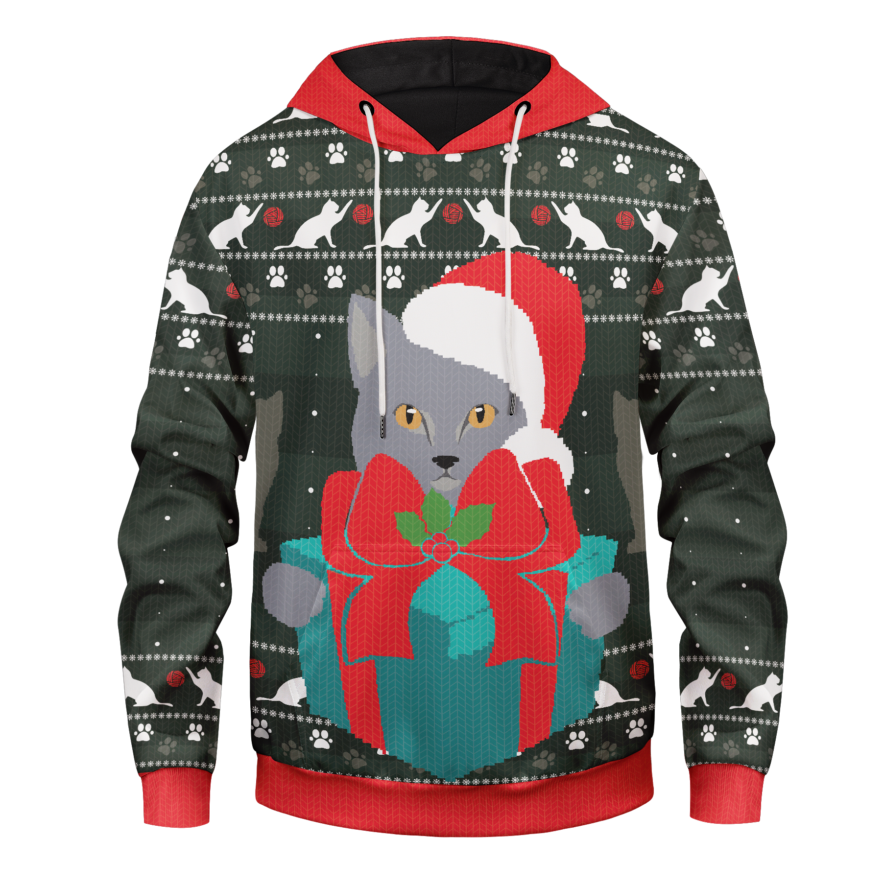 Ugly Cat Unisex Pullover Hoodie