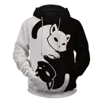 Yin Yang Feline Unisex Pullover Hoodie