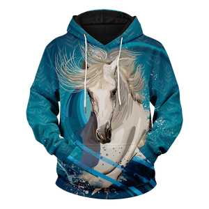 White Horse Unisex Pullover Hoodie