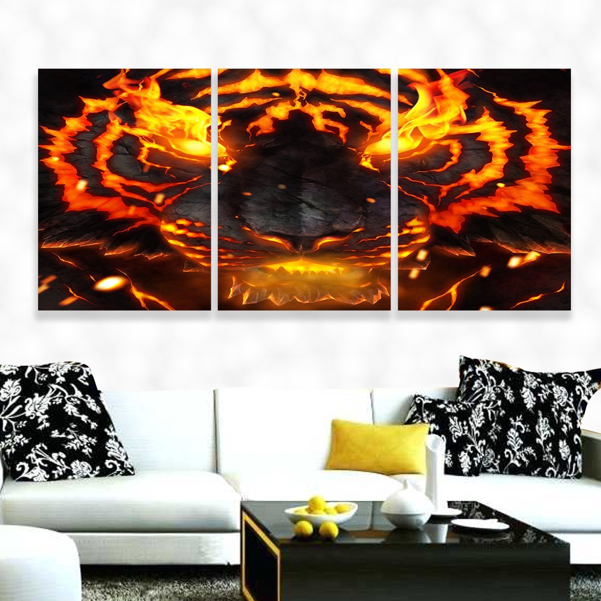 Soul Of Fire 3 Piece Canvas Small / No Frame Wall