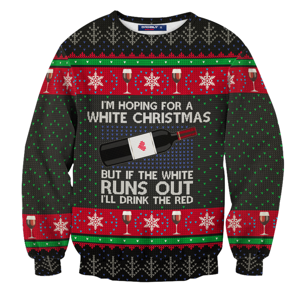 Hoping For Wine Christmas Unisex Sweater