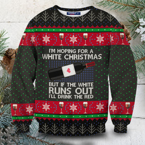 Hoping For Wine Christmas Unisex Sweater