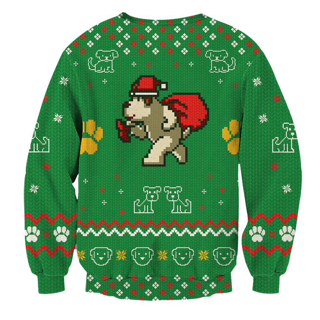 Dog And Wine Christmas Unisex Sweater