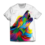 Vibrant Wolf Unisex T-Shirt M / White