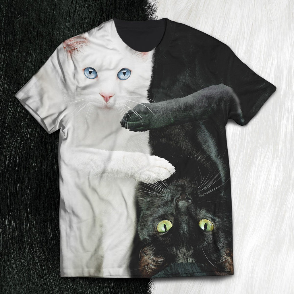 Yin Yang Cats Unisex T-Shirt S