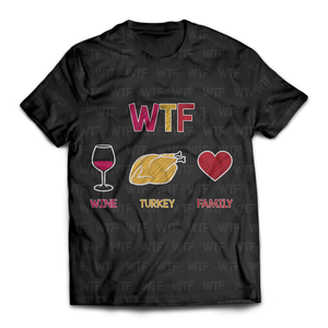 Wine Turkey Family Unisex T-Shirt