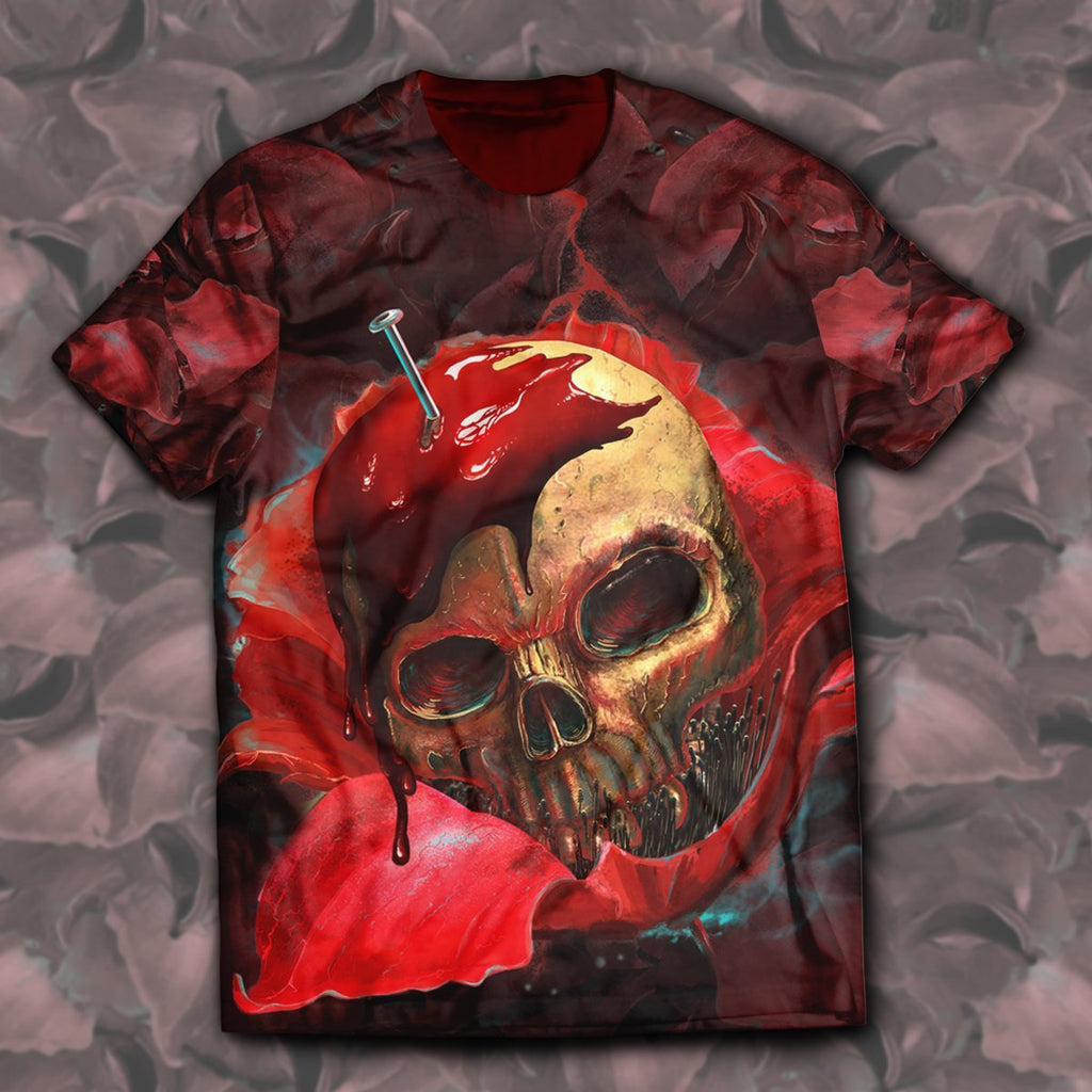 Skull In Red Unisex T-Shirt S