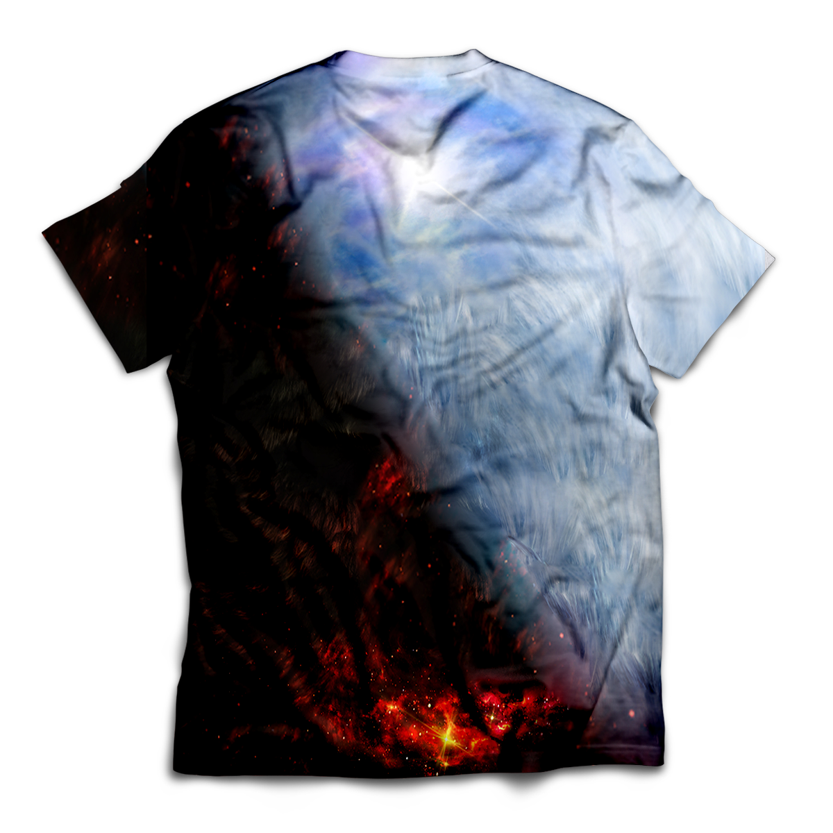 Yin Yang Fire Ice Wolves Unisex T-Shirt