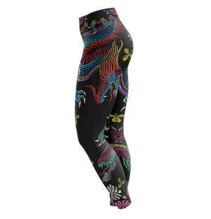 Floral Dragon Unisex Tights