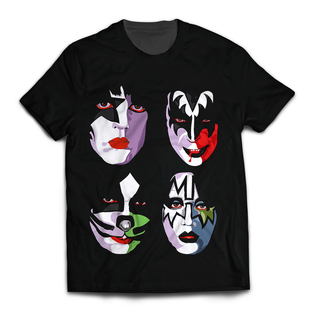 Faces Of Kiss Unisex T-Shirt