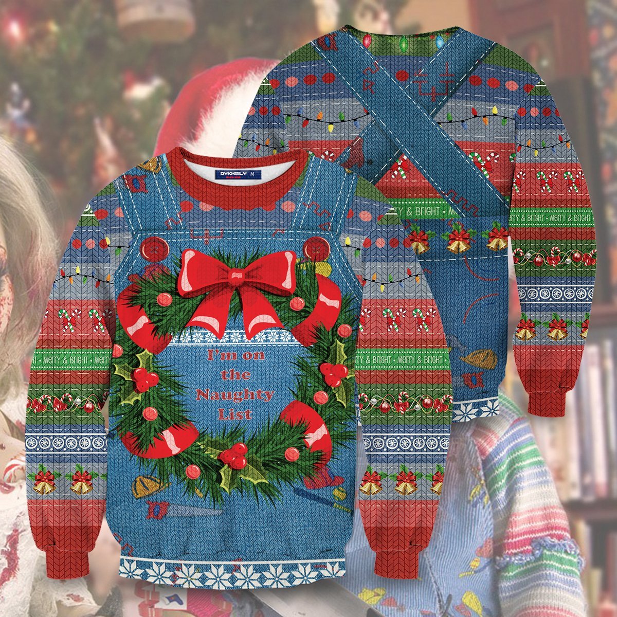Chucky Christmas Wolves Unisex Sweater S Sweatshirt