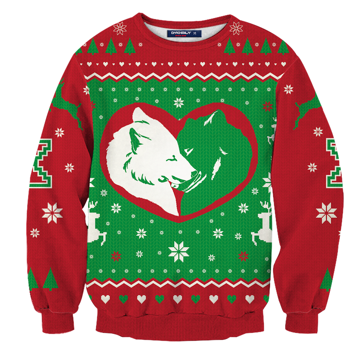 Yuletide Wolf Mates Unisex Sweater Sweatshirt