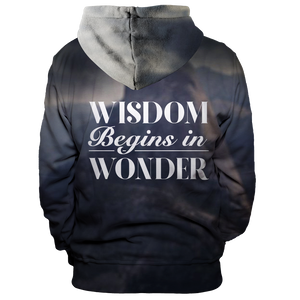 Wisdom Begins In Wonder Unisex Pullover Hoodie