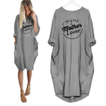 Wine Mother Lover Dress Grey / S
