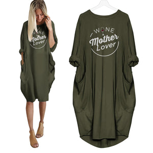 Wine Mother Lover Dress Green / S